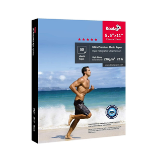 Koala Ultra Premium Photo Paper 8.5x11 In Glossy Photo Printer Paper for Inkjet Printer Water Resistant 50 Sheets 72lb