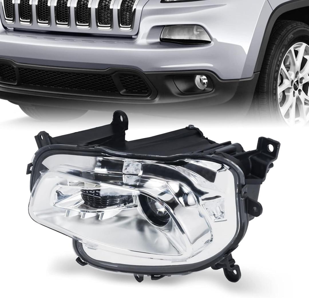 Headlight Assembly compatible with 2014-2017 Jeep Cherokee Halogen Left Driver Side