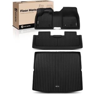 YHTAUTO Floor Mats & Cargo Mat Fit 2023-2025 Nissan Ariya, TPE All Weather Car Mats Waterproof Anti-Slip Odorless Floor Liner, Interior Car Accessories