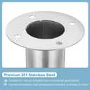 PATIKIL 2" Duct Connector Flange, Straight Pipe Exhaust Flange Stainless Steel Pipe Hose Duct Collar for Heating Cooling Ventilation HVAC System