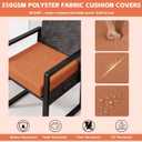 Outdoor Chair Cushions Set of 4, 20x20x3.1 in, Tangerine