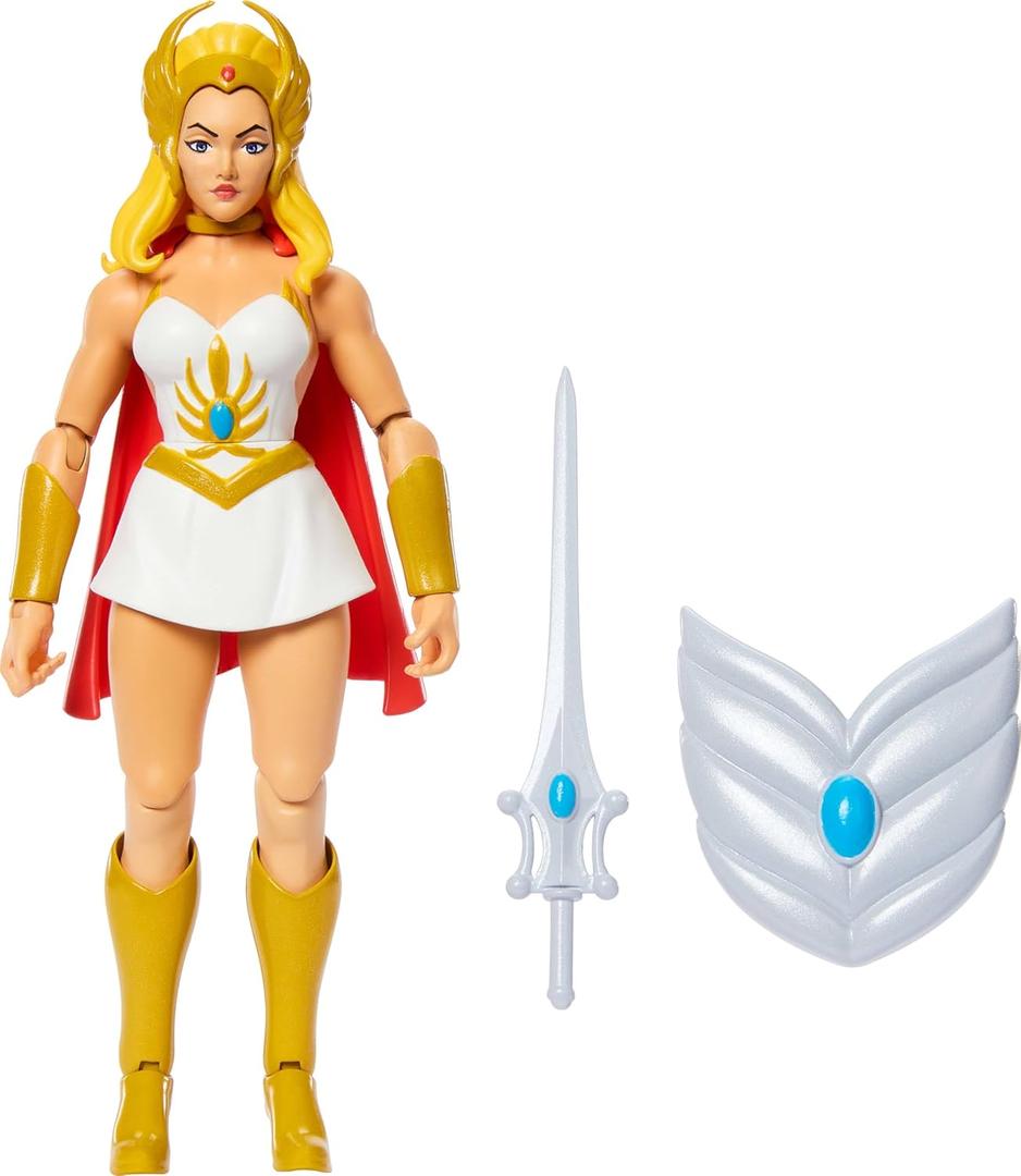 Masters of The Universe Origins Action Figure She-Ra Cartoon Collection, 5.5-inch 1980s TV Heroine, Princess of Power Detailed Design & Accessories