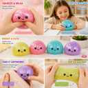 Purple Dumpling Squishies New Mystery Glitter Squishies Dumpling with Box Stress Relief Balls Sensory Toys Desk Squeeze Toys Gift