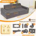 Toddler Couch, 12-Piece Modular Kids Play Couch for Bedroom, X-Large