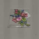 Mauve Pink Roses Pair Flowers Floral Bouquet Boho Embroidered Appliques Iron-ons Patches