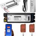 Smart Door Access Control System Electric Strike Lock Kit with Tuya App & Remote Control Stainless Steel Exit Button