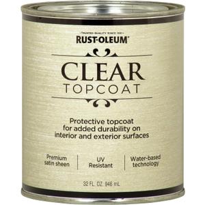 Rust-Oleum 253613 Metallic Accents Paint, Quart, Satin Clear, 32 Fl Oz (Pack of 1) Rust-Oleum 253613 Metallic Accents Paint, Quart, Satin Clear, 32 Fl Oz (Pack of 1)
