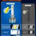 FAHREN H1 Fog Bulbs, Upgraded 120W 80000LM H8/H9 Bright tire lights, 6500K Cool White IP68 Waterproof,Quick Installation, Pack of 2