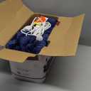 Homemate Heated Blanket Electric Throw - 50"x60" Heating Blanket Throw 1/2/4/6/8 Hours Auto-Off 10 Heat Level Over-Heat Protection Flannel Sherpa ETL Certification (02 - Navy Blue)