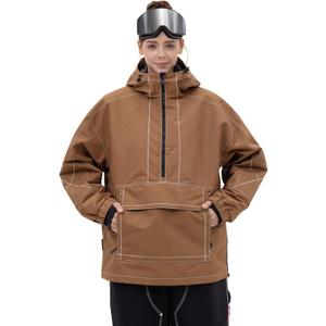 SNOWVERB Loose Fit Snowboard Insulated Ski Jacket Snow Coat for Mens Womens Baggy Fit for Easy Movement, Waterproof & Warm Insulation, Layer-Friendly Protection, Cargo Pockets & Durable Powder Skirt M