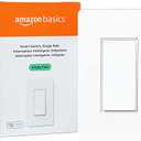 2 Amazon Basics Smart Switch, Single Pole, Works with Alexa Only, 2.4 GHz Wi-Fi, No Hub Required, White