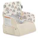 Evolur Snug Packsack 2-in-1 Portable Booster Seat and Travel Bag (Rainbow Grey)