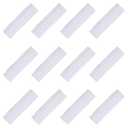 Kenz Laurenz Soft and Stretchy Elastic Cotton Headbands, Pack of 12, White