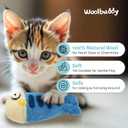 Woolbuddy Felted Wool Cat Toys 3 Fish Kick Toys for Indoor Cats, Catnip-Free & Durable