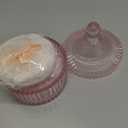 Tioncy 3 Pcs Large Body Powder Puff and Container Valentine's Day gift Powder Container with Puff Crystal Case Soft Washable Reusable Velour Face Body Glitter Wet Dry Makeup(Classic,Pink)