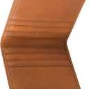 Men's Credit Card Holder, Brown Leather Wallet, Slim Bi-fold Wallet, Compact Wallet, RFID blocking