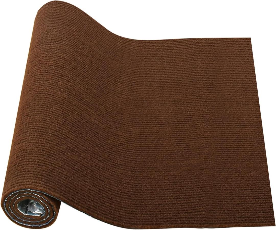 Self Adhesive Carpet Tile 78.7"x15.7" Pet Rugs Covers Mats Reusable Carpet Stair Treads Trimmable Couch Cat Scratch Protector (Coffee)