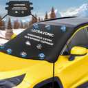 Windshield Cover for Ice and Snow,Frost Guard Windshield Cover|Embedded Magnets Windshield Cover|Waterproof Windshield Snow Cover|Windshield Frost Cover Fit for Cars,SUVs|Car Accessories for Winter