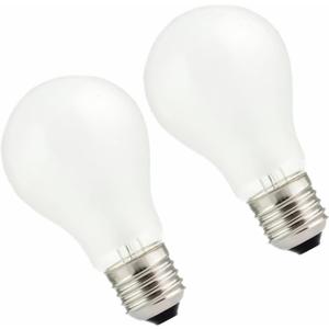 100W Incandescent Light Bulbs,Frosted Bulbs,Dimmable Medium E26 Base Light Bulbs,A19 Incandescent Light Bulb,2700K Warm White, for Fridge, Range Hood, Sewing Machine, Freezer Ceiling Fan (2)
