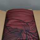 Luxudecor 7 Pieces King Size Comforter Set, Burgundy Floral Bed in a Bag Comforter and Sheet Set, Soft Microfiber Lightweight Bedding Set for All Season 104"90"