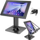 AboveTEK Anti-Theft Tablet Kiosk Stand  Heavy-Duty 10.8 lbs Aluminum Security Mount, 360 Swivel & Lock, Fits Samsung Galaxy Tab S11/S10/S9/S8 Ultra (14.6") for Retail & Business (Black)