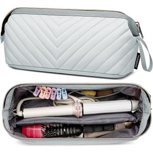 Hair Tools Travel Bag for Shark Flexstyle Dyson, Quilted Hair Tool Organizer Bag, Gift for Women Hair Accessories Tools Storage Bag, Travel Hairdryer Portable Bag for Women, Grey