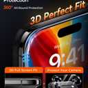 MRGLAS TOP 9H+ Glass 2+2 Packs for iPhone 17 Screen Protector with Camera Lens Protector [Zero Bubble, Auto-Dust Removal] [10X Military Protection] 17 6.3'' Tempered Glass Full Edge Coverage HD Clear