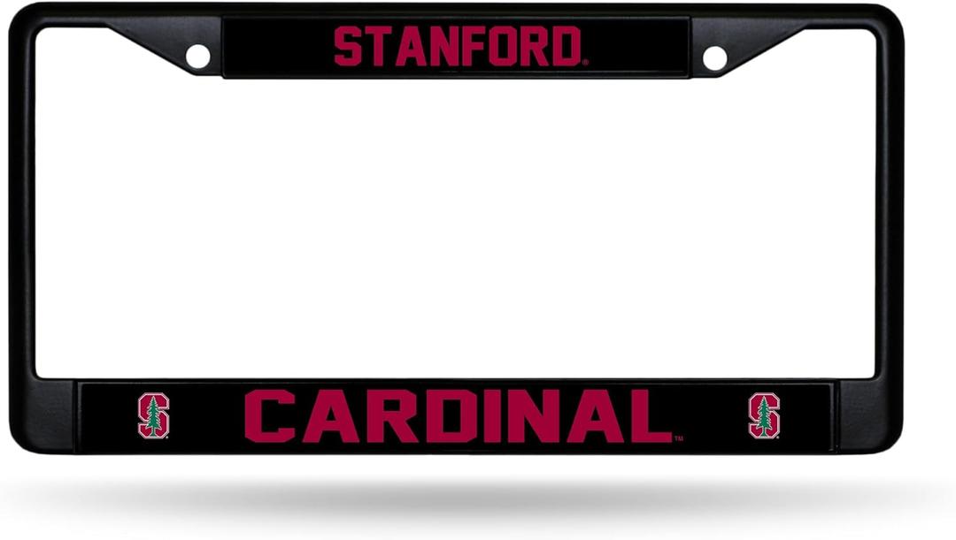 Rico Industries NCAA Standard Black Chrome Frame with Decal Inserts 12" x 6" Car/Truck Auto Accessory