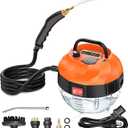 Steam Cleaner,2500W Steam Cleaner, High Pressure Steamer for Cleaning, Handheld Portable Steam Cleaners for Home, Steamer for Car,Upholstery, Kitchen, Bathroom, Grout and Tile (Orange-B)