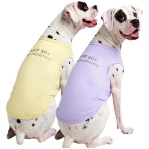 Kuoser 2 Pack Dog Shirts UPF 50+ UV Sun Protection, Lightweight Quick Dry Dog T Shirts for Small Medium Large Dogs, Breathable Pet Vest Dogs Tshirt Pet Clothes for Indoor Outdoor, Pink & Mint XXL