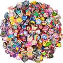 120Pcs Non-Repeat Cartoon Silicone Focal Beads for Pens,Random Cute Characters Focal Beads Bulk for Bead Pens Keychain and Crafting Supplies, Only Applicable to Adults