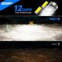 FAHREN H4 Light Bulb, 50000LM 1000% Super Brighter, Real 1:1 Size, 9003/HB2 for High Low Beam, 6500K Cool White, 70000Hrs Long Service Life with Cooling Fan, Plug and Play, Pack of 2