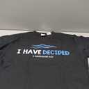 Water Immersion Baptism BAPTIZED; I HAVE DECIDED 2-Cor.5:17 T-Shirt (Small, Black)