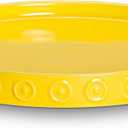 Eightpot Plant Drip Trays, 11.4 Inch Plant Saucers for Indoors, Ceramic Plant Saucers for Outdoors, Round Plants Plates to Catch Water, Boho Decorative Plants Dishes to Catch Water, Yellow