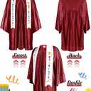Foaincore 2026 Year Preschool and Kindergarten Graduation Gown Cap Tassel Set with 2026 Charm Printed Stole Grad Gift(27,Vermillion Red) (White, XL)