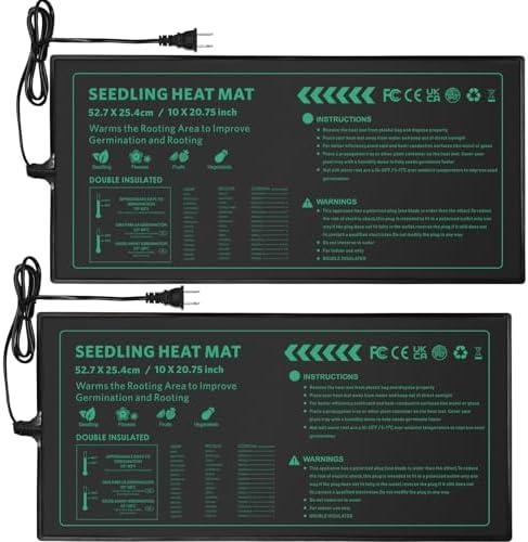 Seedling Heat Mat Durable Waterproof Plant Heating Pad 10"x 20.75" for Germination, Indoor Gardening, Greenhouse