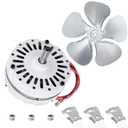 F0510B2944 Attic Ventilation Fan Motor & FB99100 12" Attic Fan Blade Propeller Replacement for Lomanco 2000/1800 Series F0510B2497 A0416B2059 3.4 Amp 1100 RPM 115V 5-Blade 32 Degree for 1/2" Shaft