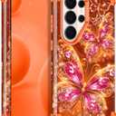 Casetego for Galaxy S26 Ultra Case,Glow in The Dark Three Layer Heavy Duty Sturdy Shockproof Full Protection Rugged Hard PC+Soft TPU Bumper Case for Samsung Galaxy S26 Ultra 5G 6.9 inch,Dull Orange