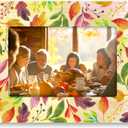 2 x Mr & Mrs Photo Frame, 4x6 Boho Flower Wedding Picture Frames for Tabletop Display Photo Insert, Memory Gift For Couples Newlyweds, Our Happily Ever After Wooden Frames for Tabletop, Horizontal - A04
