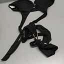 SOLY HUX Women's Halter Bikini Set V Neck Ring Linked Bathing Suit Summer Beach Two Piece Swimsuit Solid Black, X-Large