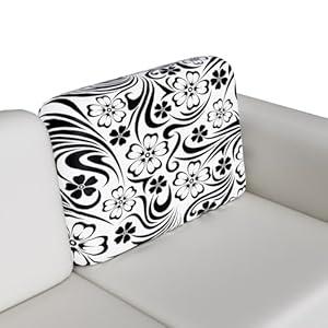BoSofMIT Printed Couch Cushion Cover, Sofa Back Cushion Covers Fits Sectional Sofa Slipcovers, High Stretch Washable Outdoor Cushion Covers for Patio Furniture with Elastic Bottom