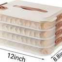 MANHONGYU 4-layer Food Storage Containers,Plastic Cookie Containers,Stackable Cookie Carrier, Dumpling Storage Box