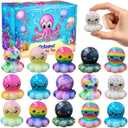 24 Pack Octopus Slow Squishy Toys Soft Stress Relief Fidgets Toys for Kids Boys Girls Party Favors Novelty Prizes