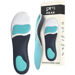 Peak Premium Comfort Shoe Insoles - Anti-Fatigue Orthotic Inserts for Men/Women - Plantar Fasciitis Relief & Arch Support - Comfortable for All-Day Use (Medium - Men's 7.5-9 / Women's 9.5-11)