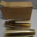 50 Pack Plastic Cups, 9 oz Glitter Disposable Gold Cups, Clear Plastic Tumblers and Clear Party Cup for Weddings, Birthday,Thanksgiving, Christmas,etc.