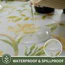 Rectangle Table Cloth,100% Waterproof Tablecloth Oil Proof Spill Proof Vinyl Table Cloth, Wipe Clean Plastic Table Cover for Dining, Camping, Indoor and Outdoor 54" x 78",Leaves