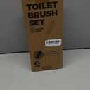 Toilet Brush, 3 Pack Toilet Brush and Holder Set Bathroom Accessories, Toilet Bowl Brush and Holder with 3 Crevice Brush for Bathroom, Toilet Scrubber Brush (White)