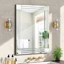 Decorative Wall Mirror Gorgeous Silver Mirror for bedrooms, bathrooms, entryways hallways, Living Room and Dining Room Walls 20x28