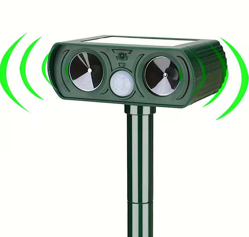 2pc Solar- Soundwave technology Pest Repellent Device with Motion & Solar Panel - Outdoor Animal 