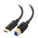 Cable Matters USB C to USB B 3.0 Cable - 6.6ft, USBB to USBC Cable with Type-B 3.0 Connector, Black